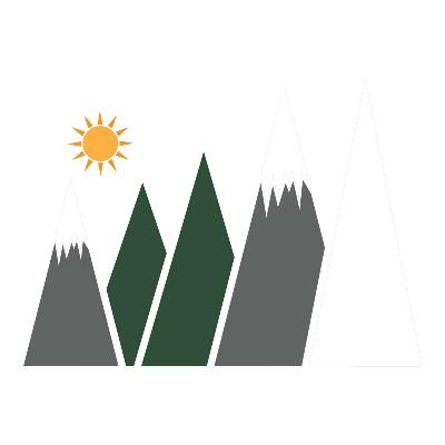 Samolepky na stenu 130x209 Horské štíty pokryté snehom ilustrácie