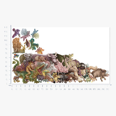 Samolepky na stenu 130x225 Čarovné zvieratká v pastelovej grafike