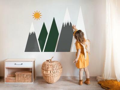 Samolepky na stenu 60x96 Horské štíty pokryté snehom ilustrácie