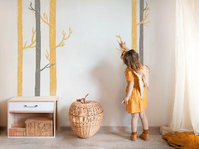 Samolepky na stenu 60x102 Pastelový les s ozdobnými stromami