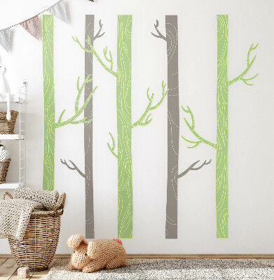 Samolepky na stenu 60x87 Pastelový les s ozdobnými stromami