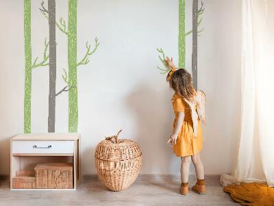 Samolepky na stenu 60x87 Pastelový les s ozdobnými stromami