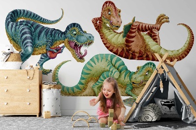 Samolepky na stenu 80x120 Dinosaury vo veselom kreslenom prevedení