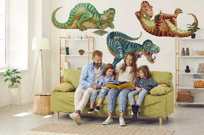Samolepky na stenu 80x120 Dinosaury vo veselom kreslenom prevedení