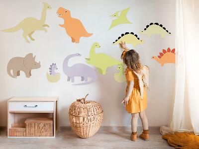 Samolepky na stenu 80x113 Rozkošné pastelové dinosaury