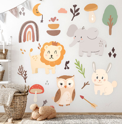 Samolepky na stenu 80x146 Očarujúci zvierací vzor v boho štýle