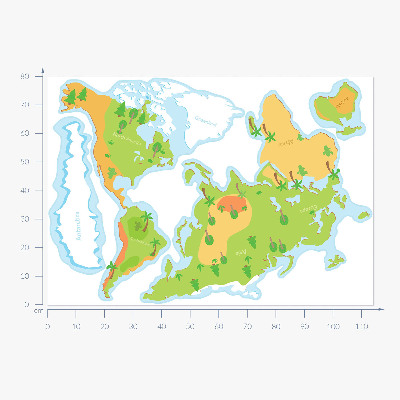 Samolepky na stenu 80x114 Mapa sveta v náučných pastelových obrysoch