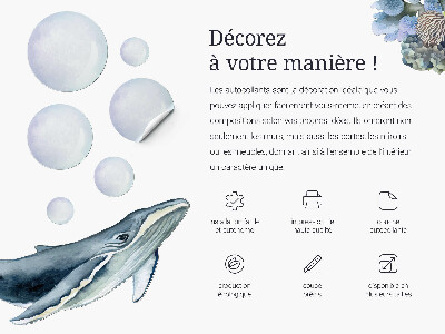 Samolepky na stenu 80x138 Čarovné zvieratká v pastelovej grafike