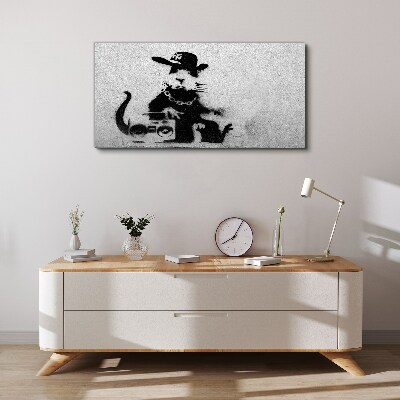 Obraz Canvas Kapucňa krysa banksy