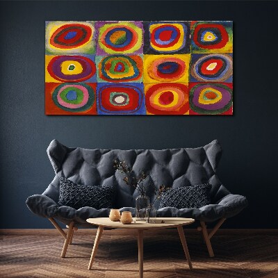 Obraz Canvas Farebné štúdio: Štvorce so sústrednými kruhmi Kandinsky