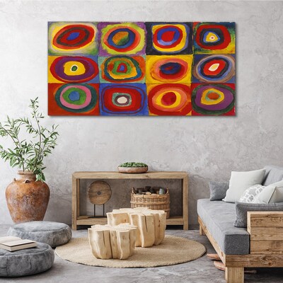 Obraz Canvas Farebné štúdio: Štvorce so sústrednými kruhmi Kandinsky