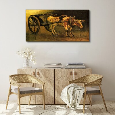 Obraz Canvas Vozík a ox van Gogh