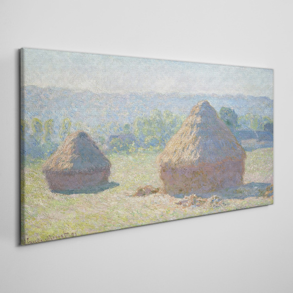 Obraz Canvas Letné slnko nad kopami sena