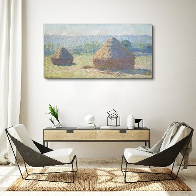 Obraz Canvas Letné slnko nad kopami sena