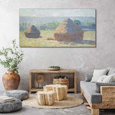 Obraz Canvas Letné slnko nad kopami sena
