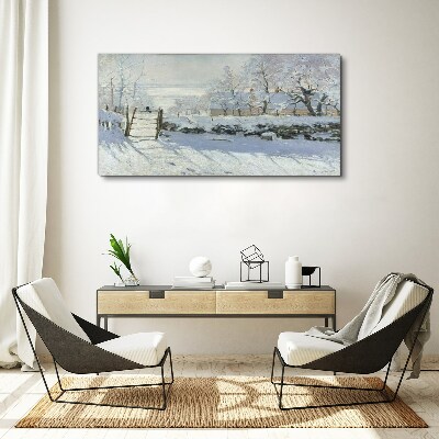 Obraz Canvas Zimná krajina s bránou