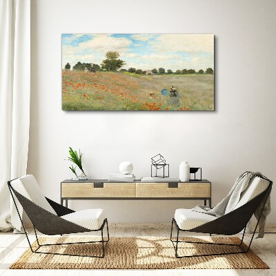 Obraz Canvas Polia maku na letnom slnku