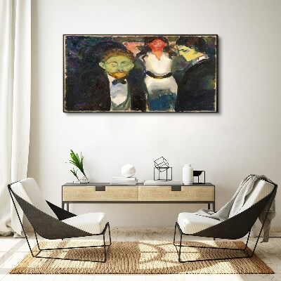 Obraz Canvas Zelené tváre v nočnej krajine