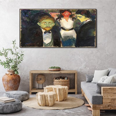 Obraz Canvas Zelené tváre v nočnej krajine