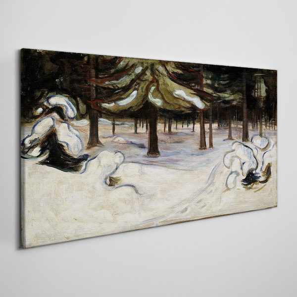 Obraz Canvas Zimná krajina so stromami