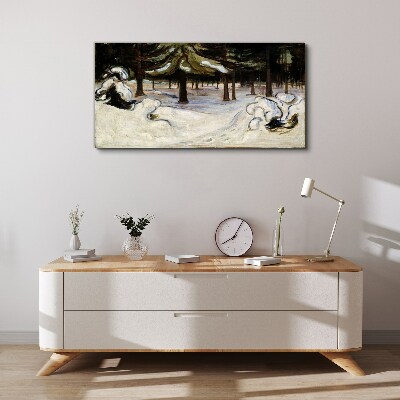 Obraz Canvas Zima v lesnej munch