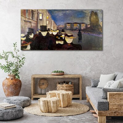 Obraz Canvas Večerná prechádzka mestom