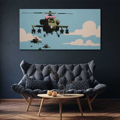 Obraz na plátne Banksy Vrtuľník