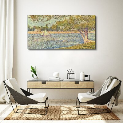 Obraz canvas Pláva na pokojnej vode