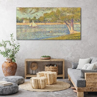 Obraz canvas Pláva na pokojnej vode