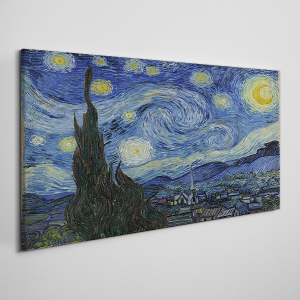 Obraz canvas Hviezdna noc nad Rhonou