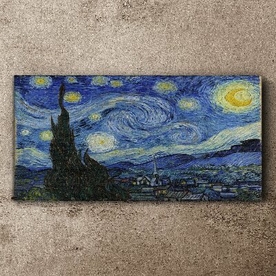 Obraz canvas Hviezdna noc nad Rhonou