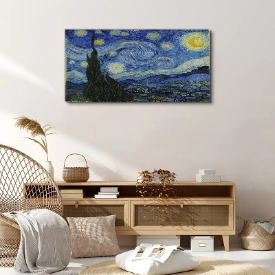 Obraz canvas Hviezdna noc nad Rhonou
