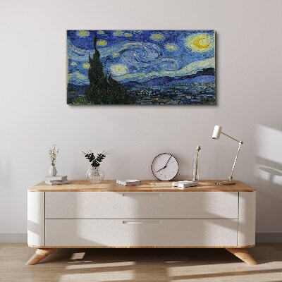 Obraz canvas Hviezdna noc nad Rhonou