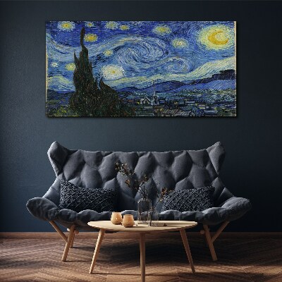 Obraz canvas Hviezdna noc nad Rhonou