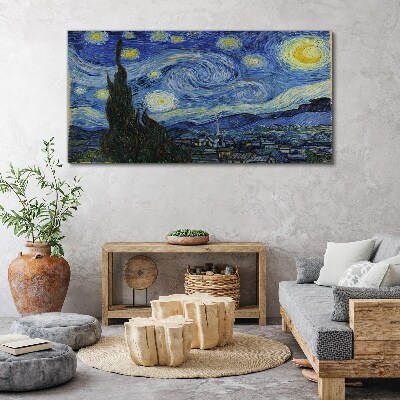 Obraz canvas Hviezdna noc nad Rhonou