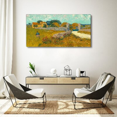 Obraz canvas Vidiecka krajina na slnku