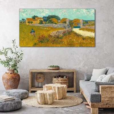 Obraz canvas Vidiecka krajina na slnku
