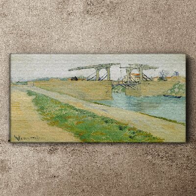 Obraz canvas Mostná cestná rieka