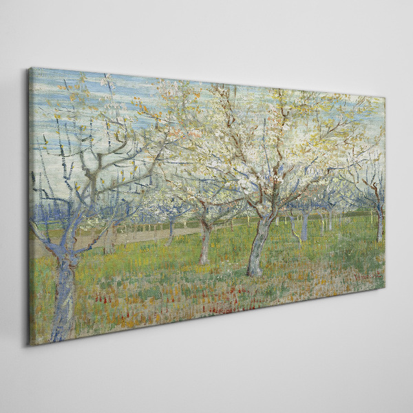 Obraz canvas Kvitnúce stromy na jarnom slnku