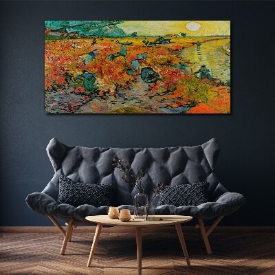 Obraz canvas Červená vinice van Gogh