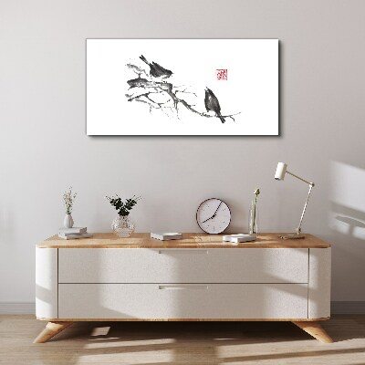 Obraz canvas Pobočky zvierat vtákov