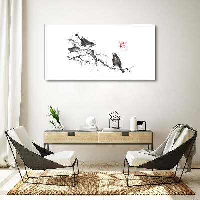 Obraz canvas Vtáky na konári