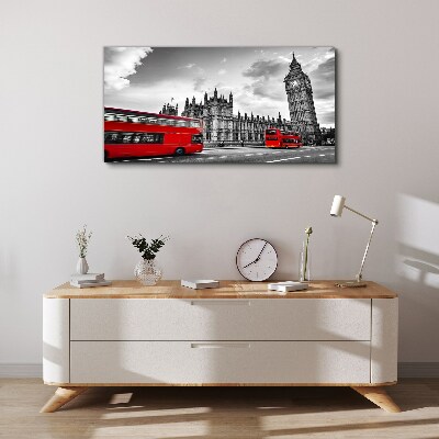 Obraz canvas Londýnske očnej červené autobusy