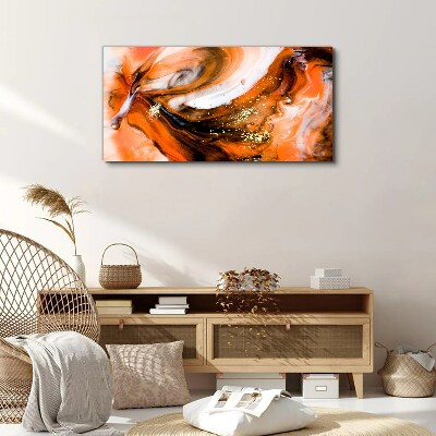 Obraz canvas Zlaté víry v oranžových tónoch