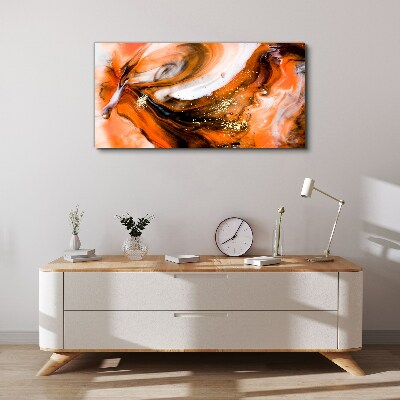 Obraz canvas Zlaté víry v oranžových tónoch