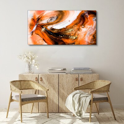 Obraz canvas Zlaté víry v oranžových tónoch
