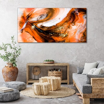 Obraz canvas Zlaté víry v oranžových tónoch