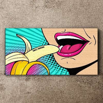 Obraz canvas Sladký banán v štýle pop art