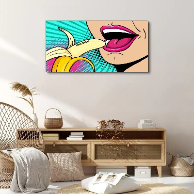 Obraz canvas Sladký banán v štýle pop art