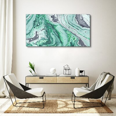 Obraz canvas Zelené vlny abstrakcie